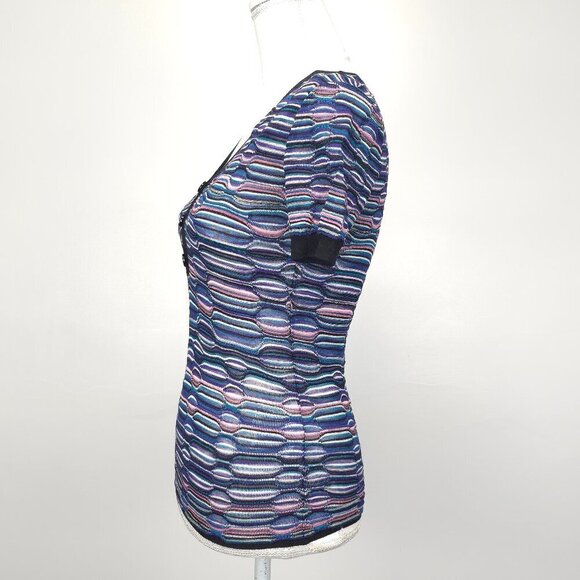 M MISSONI Multi Color Viscose Wool Blend Knit Shirt - Picture 5 of 11